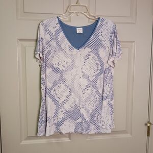 Soma Womens Pajama Top Shirt Size Medium Purple Vneck Soft Cozy Lounge